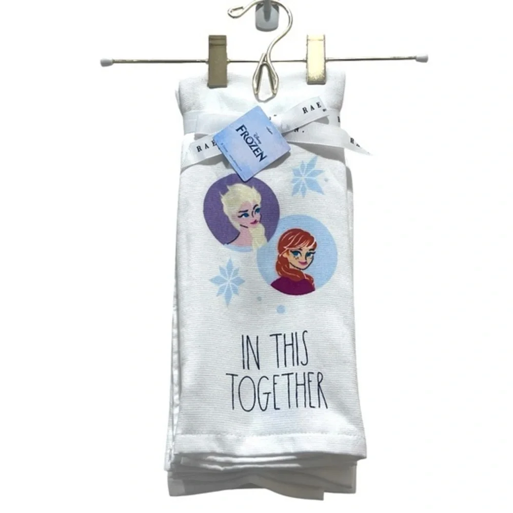 Rae Dunn Disney Frozen Holiday Christmas Elsa Anna Kitchen Towels